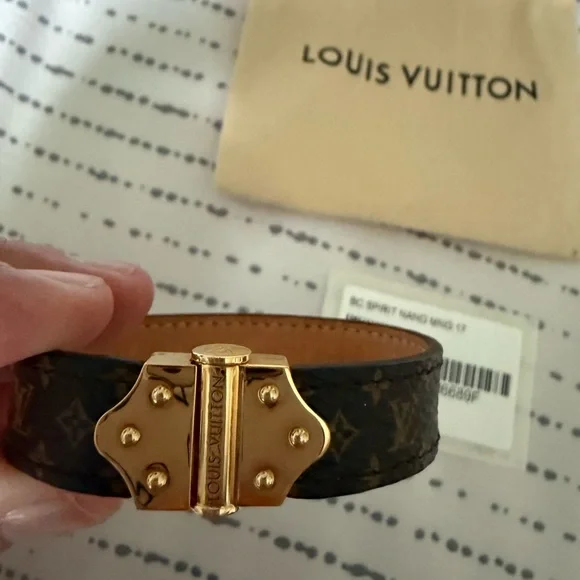 Louis Vuitton Gold and Brown Bracelet - Picture 2 of 7